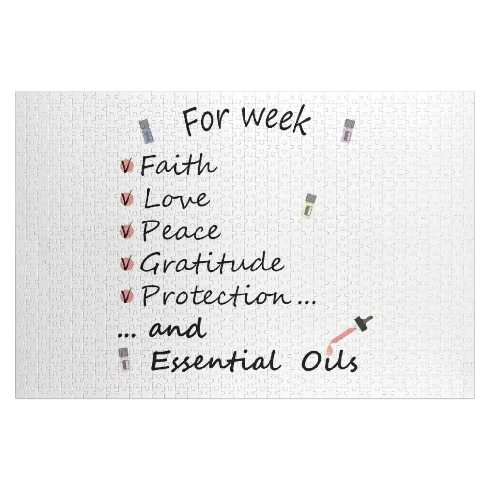 Пазл с эфирными маслами на неделю деревянное имя персонализированная