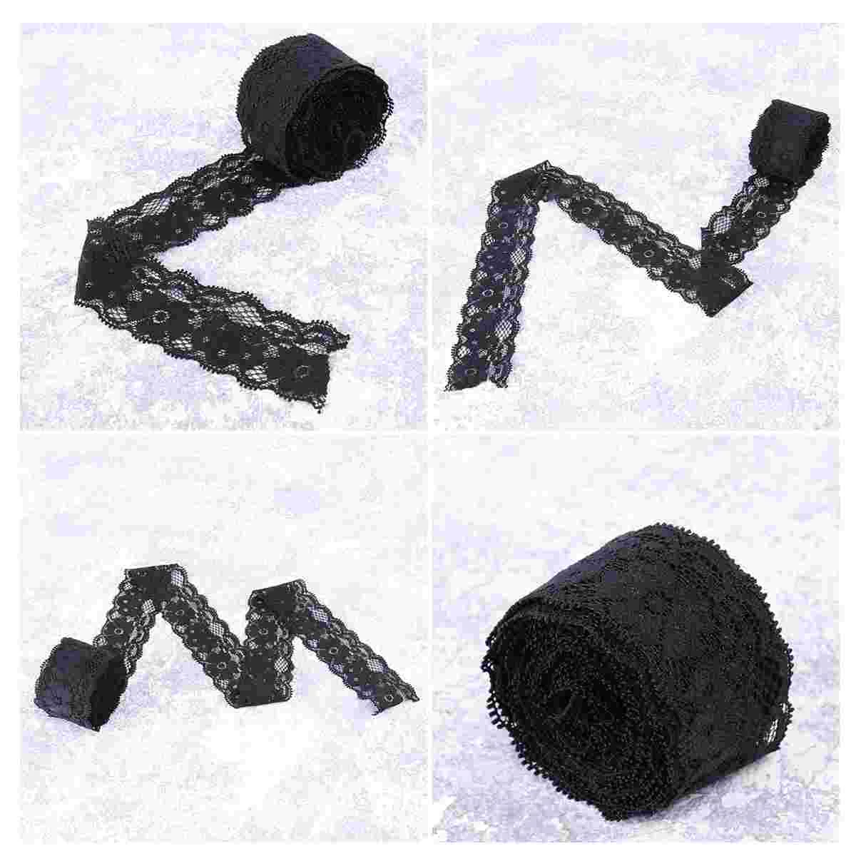 

Lace Ribbon Ribbonsblack Sewing Stretchy Diy Craft Wedding Bridal Wrapping Trim Gift Burlap Crafts Flower