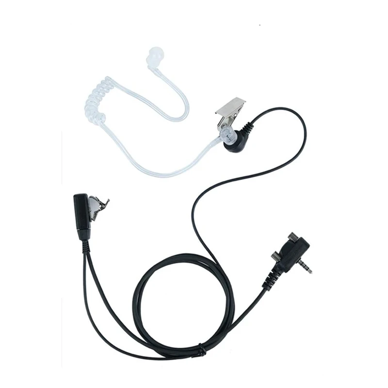 Covert Acoustic Tube Bodyguard Earpiece Headset with Microphone for Yaesu Vertex Radio VX-231