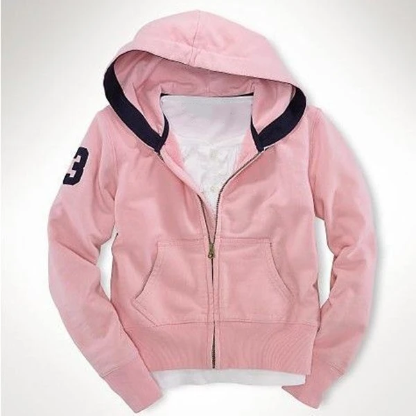 

Autumn Winter Women Big Horse Cotton Long Sleeve Zip Rugby Sportswear Lady Fashion Hooded Sweatshirts Casual Streetwear Casual