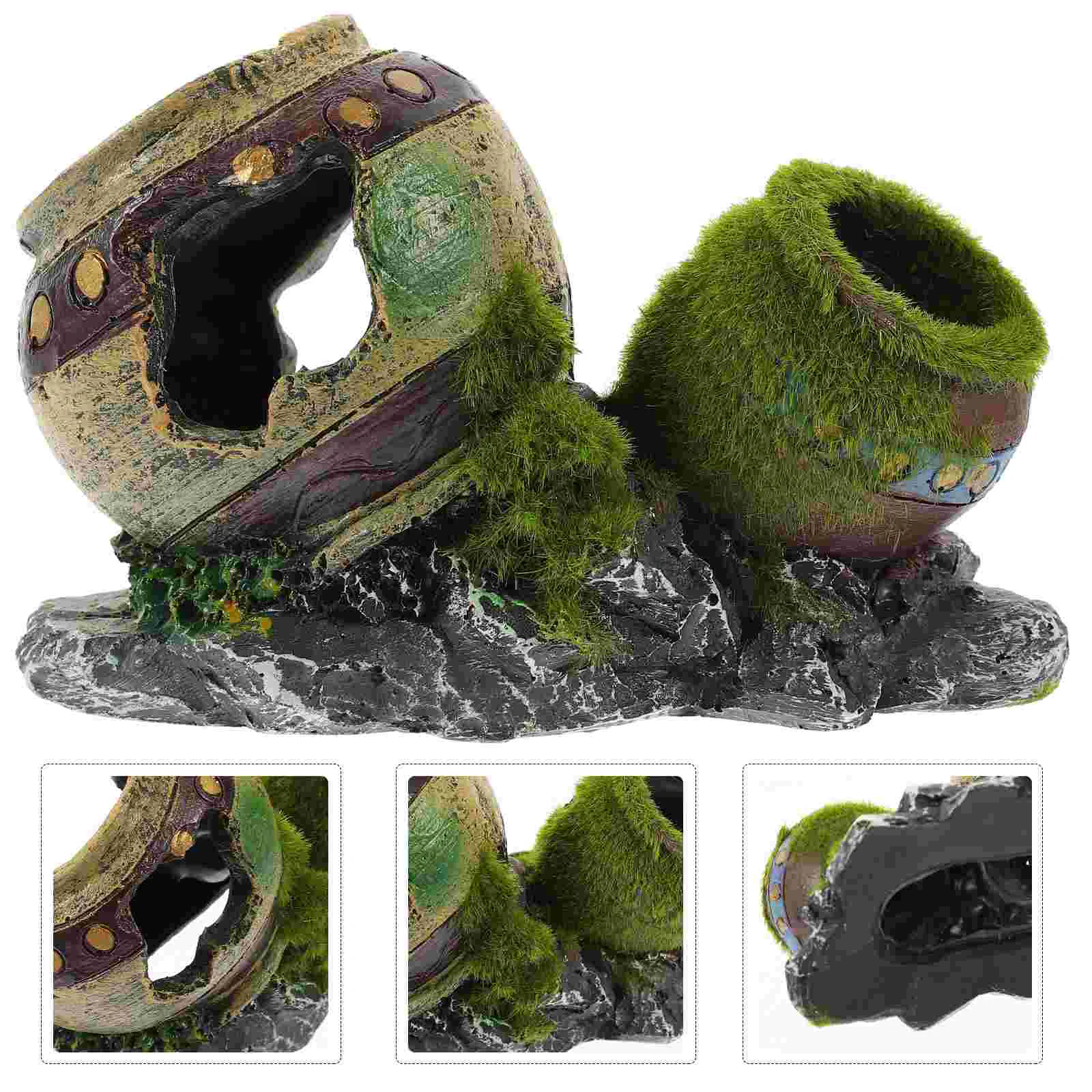 

Aquarium Tank Cave Decor Hideout Decoration Pot Hide Broken Decorations Ornament Shrimp Ornaments Caves House Supplies Shelter