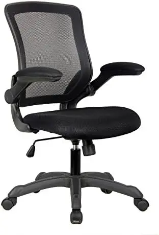 

Task Office Chair with Flip Up Arms. Color Black, Mid-Back
