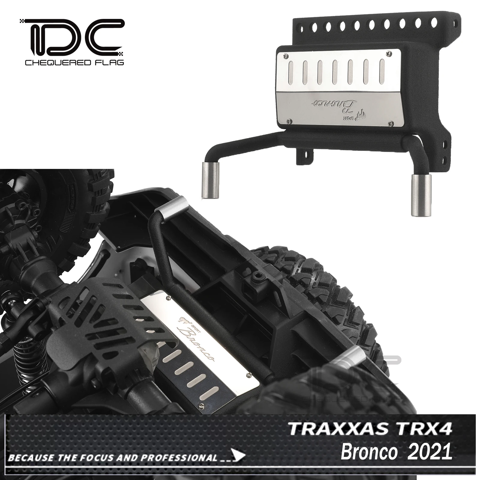 

1/10 TRX4 Бронко выхлопная труба, нейлоновый металлический топливный бак для Traxxas TRX-4 2021 RC Crawler Car Remote Control 4x4 Off Road Parts