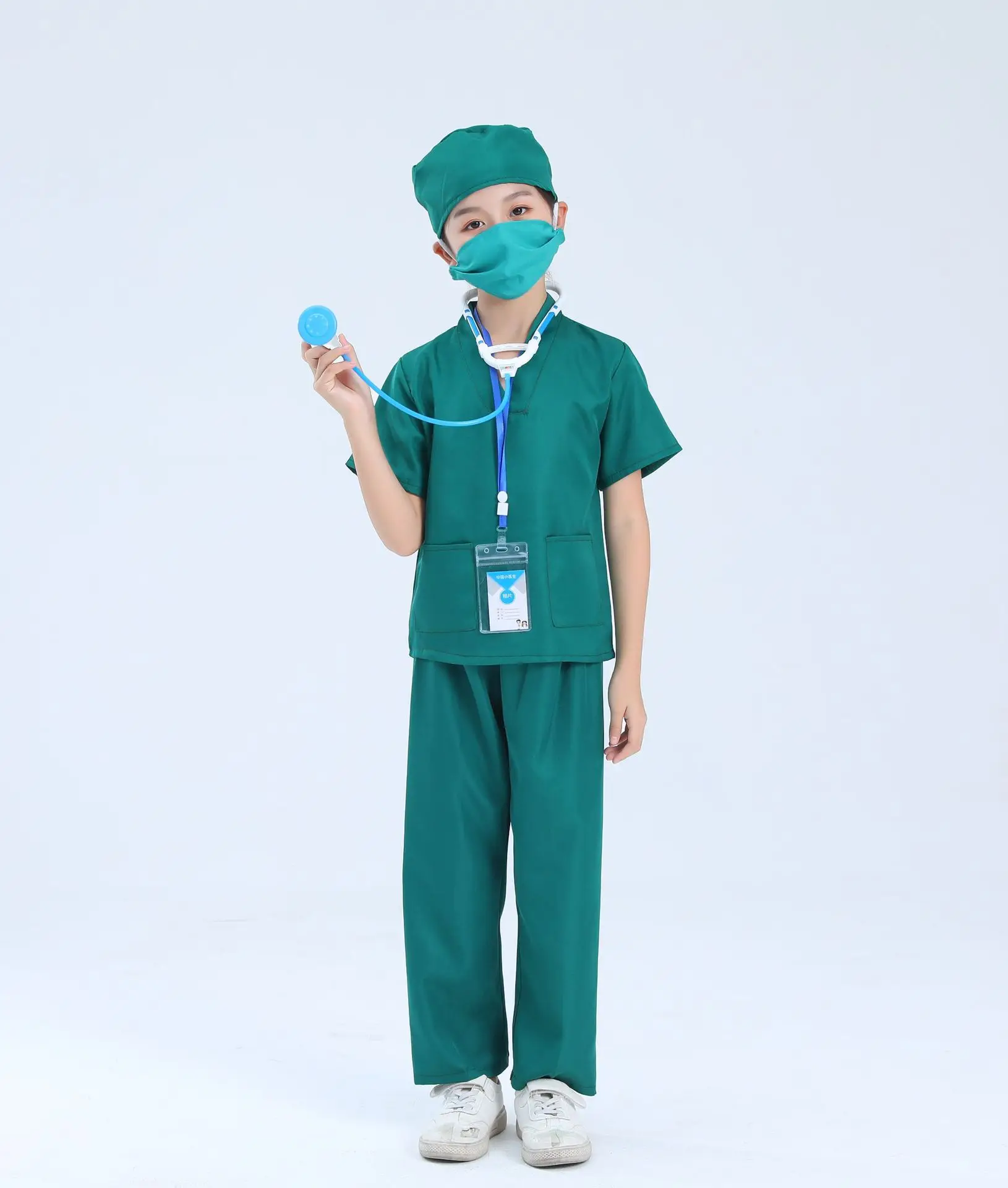 

Kids Cosplay Surgical Clothes Boys Girls Doctor Nurse Uniforms Fancy Toddler Halloween Role Play Costumes Party Wear Doctor Gown