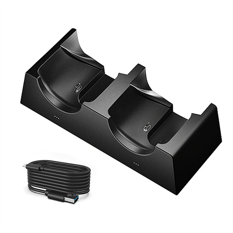 

Retail For Oculus Quest 2 Fast Charger Station Dual Charging Dock With Charging Port Indicator VR Charger With USB-C Cable