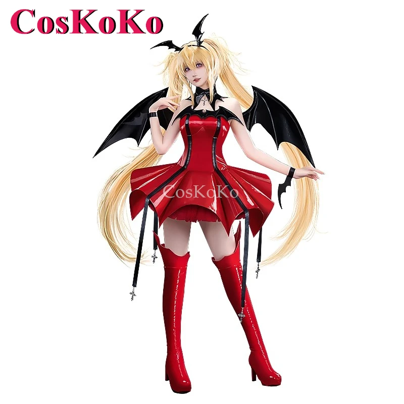 CosKoKo Tsukiyomi Utau Косплей Аниме Shugo Chara Костюм Lunatic Очарование демона