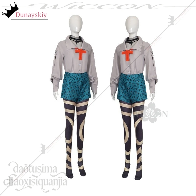 Фото CR6.10*Riyo Reaper Косплей Аниме Gachiakuta Doll Festival Новый наряд Модное пальто Gary в стиле Y2K, чокер, парики для вечеринки на Хэллоуин №5