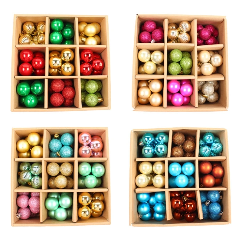 

Christmas Ball Ornaments 99 Pcs Christmas Tree Decorations Set 1.2" Shatterproof Colorful Plastic Balls for Holiday