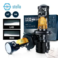 stella lhd rhd h4 h7 conversion kit led auto motor mini lens projector headlamp hilow beam bi led lens bulb stg 6000k 3000k