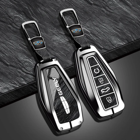 Чехол для автомобильного ключа из цинкового сплава, подходит для Geely Coolray 2024 X6 Emgrand Global Hawk GX7, защитный чехол для ключей с дистанционным управлением