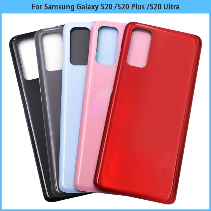 10PCS For Samsung Galaxy S20 G980 S20 Plus Battery Back Cover S20 Ultra Rear Door 3D Glass Panel Housing Case Adhesive Replace
