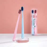 2pcset adult toothbrush couple toothbrush blue powder wide head adult household soft bristle toothbrush wholesale