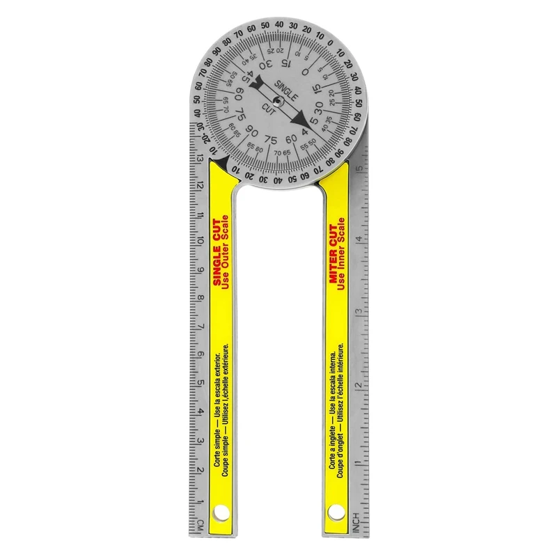 

Miter Saw Protractor with Measuring Rulers Carpenter Tools Angle Finder Miter Gauge Household Measuring Instrument