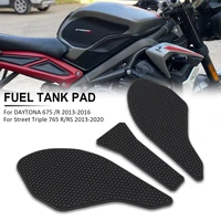for street triple 765 rrs 2013 2020 motorcycle waterproof pad rubber non slip side fuel tank stickers for daytona 675 r 13 16