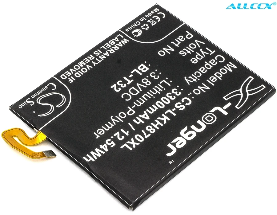 Аккумулятор Cameron Sino 3300 мАч для LG G6 LS993 AS993 H871 H870DS H872 US997 VS988 H873U H870I VS988W VS988B G600SR G600KR G600LR