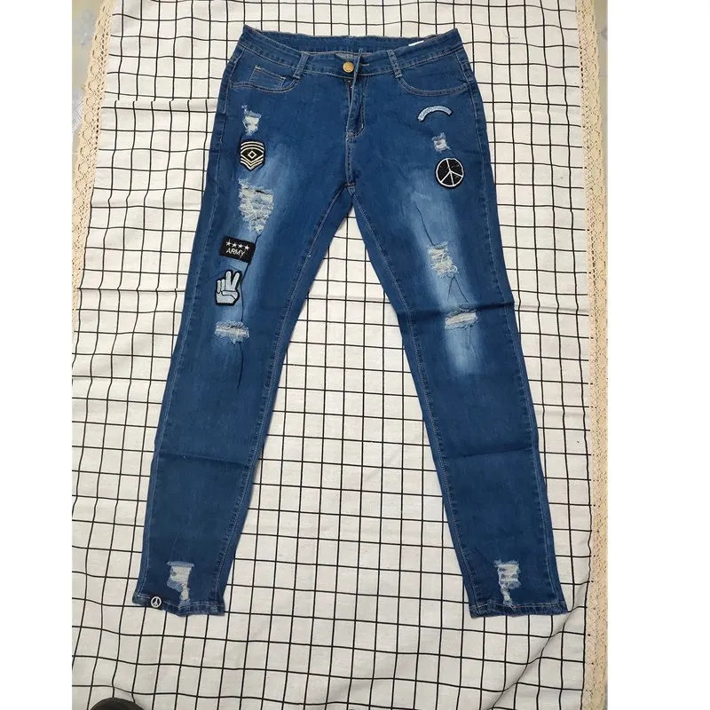 Blue Black Grey Jeans Men Elastic Waist Skinny Jeans for Men 2022 Stretch Ripped Pants Streetwear Mens Jogging Denim Trousers