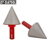 dt diatool 2pcs diameter 35mm diamond chamfer finger milling bits hexgonal shank drill core holes bit for granite marble ceramic