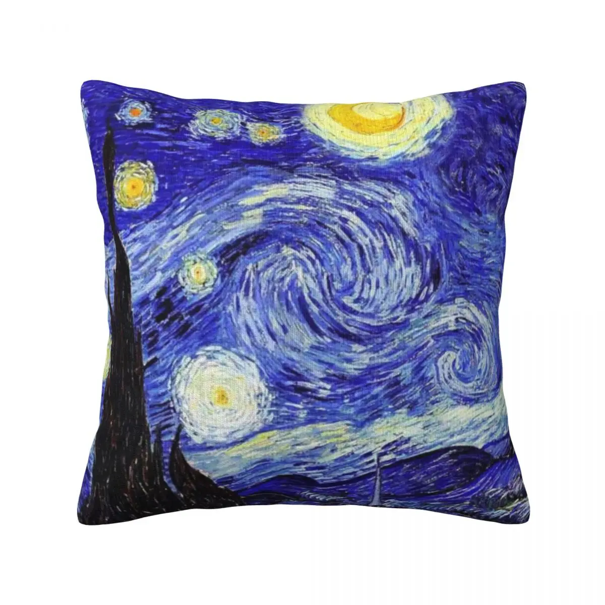 

Чехол-наволочка с изображением горы Ван Гога, звездная ночь, гор, вдохновение, Полиэстеровая подушка, Наволочка на молнии, летний современны...