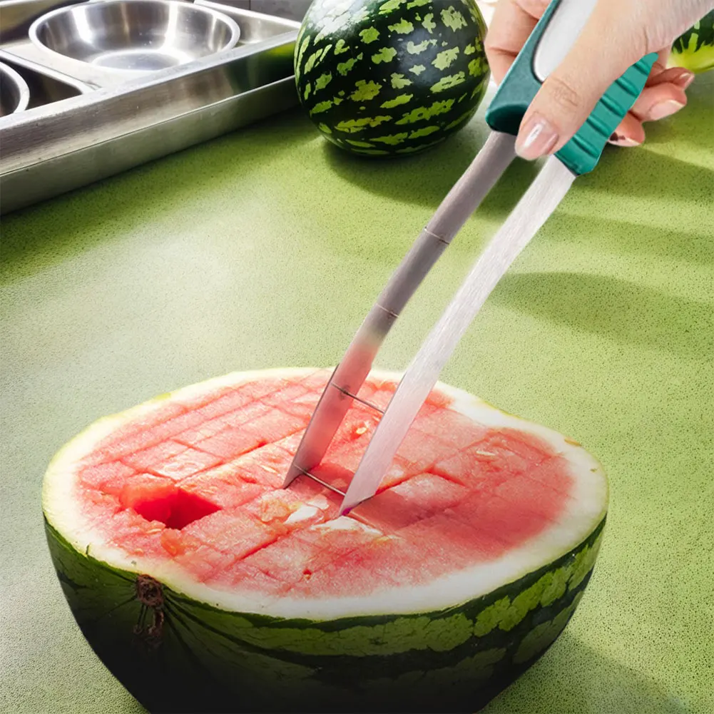 Резак для арбуза из нержавеющей стали инструмент нарезки быстрый безопасный