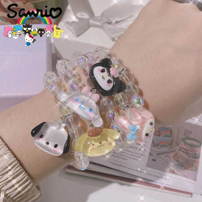 

Браслет Sanrio Kawaii Hello Kitty Kuromi Mymelody Cinnamoroll милый аниме мультфильм ювелирные изделия для девочек студенческий подарок на день рождения