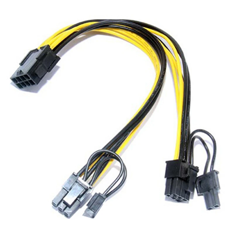 

Power CPU 8P To Graphics Card Dual 6+2 Power Supply Cable 20Cm Adapter Cable