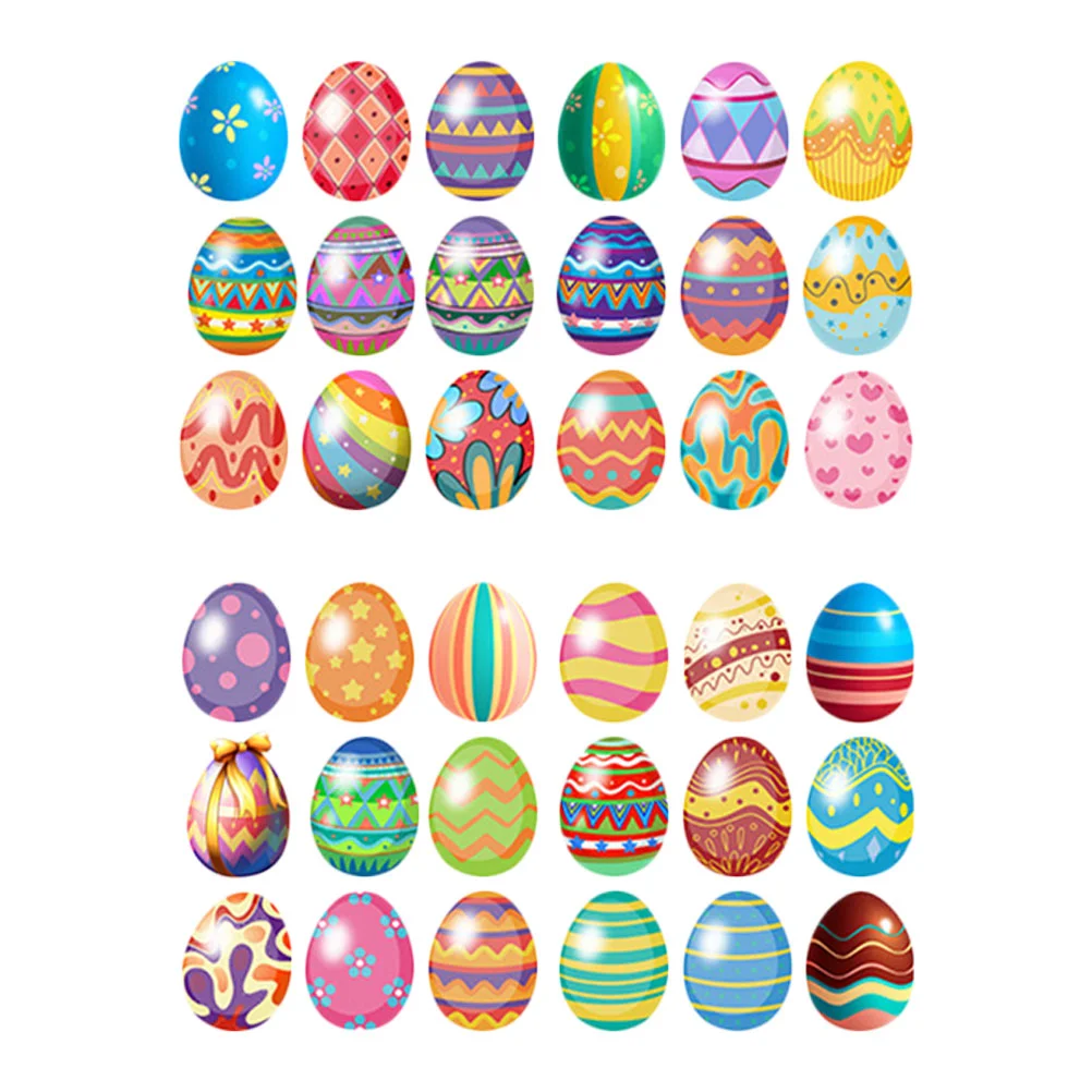 

Easter Sticker Window Clings Egg Decor Stickers Pvc Happy Nursery Spring Bunny Decals Favor Decalparty Refrigerator Flower Wall
