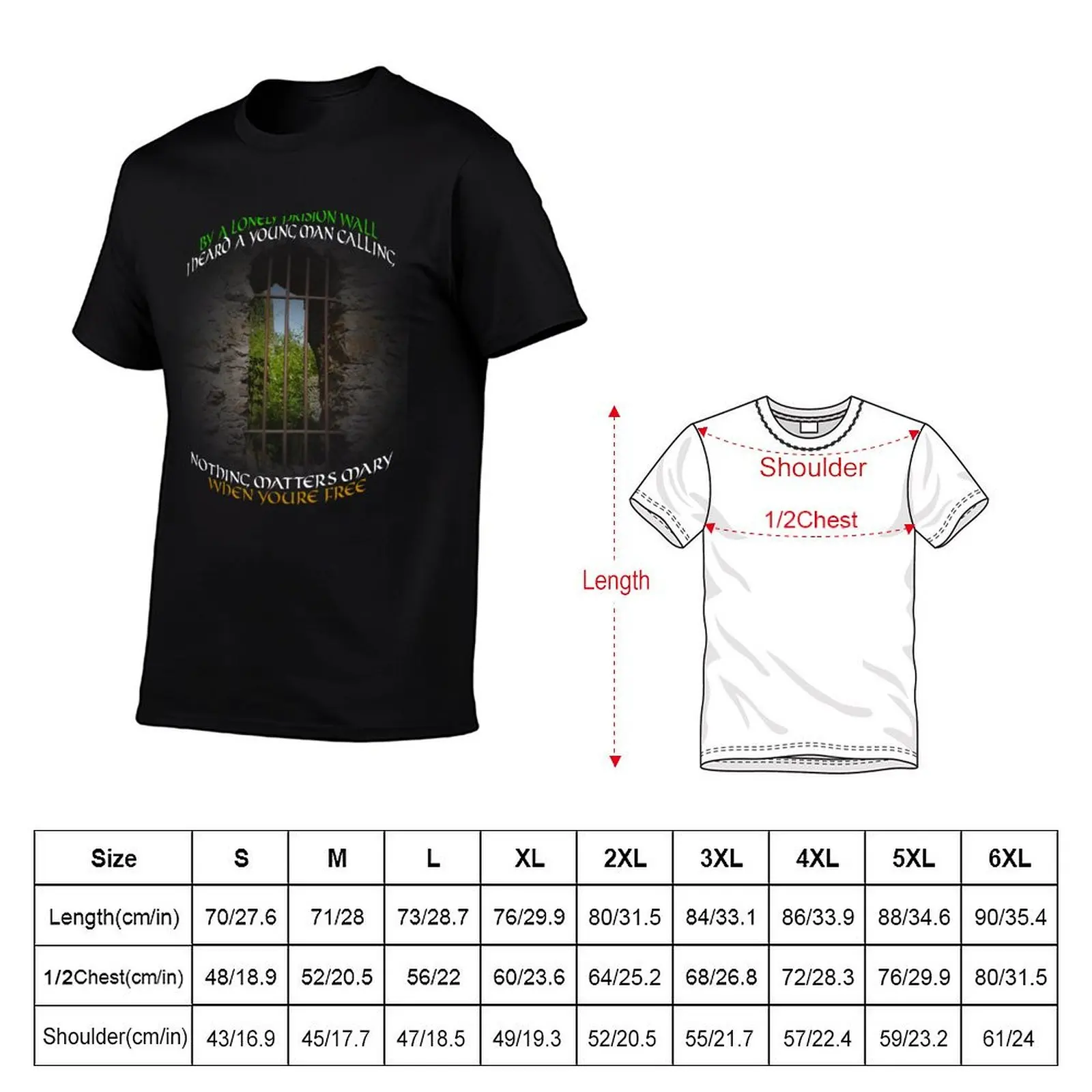 Фото The Fields of Athenry T-Shirt black cotton t-shirt plain for man package t shirt man cotton T-Shirt №2