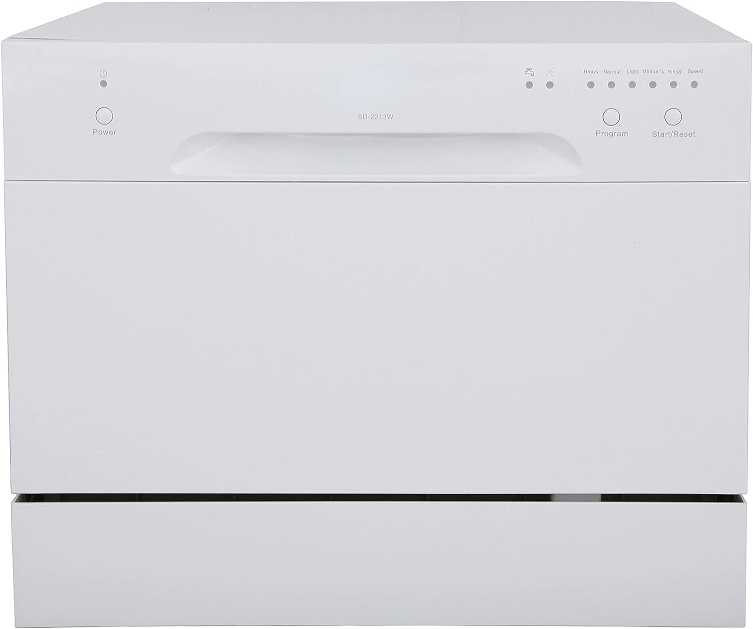 

ENERGY STAR Compact Countertop Dishwasher - Portable Dishwasher with Stainless Steel Interior and 6 Place Settings Silverware B
