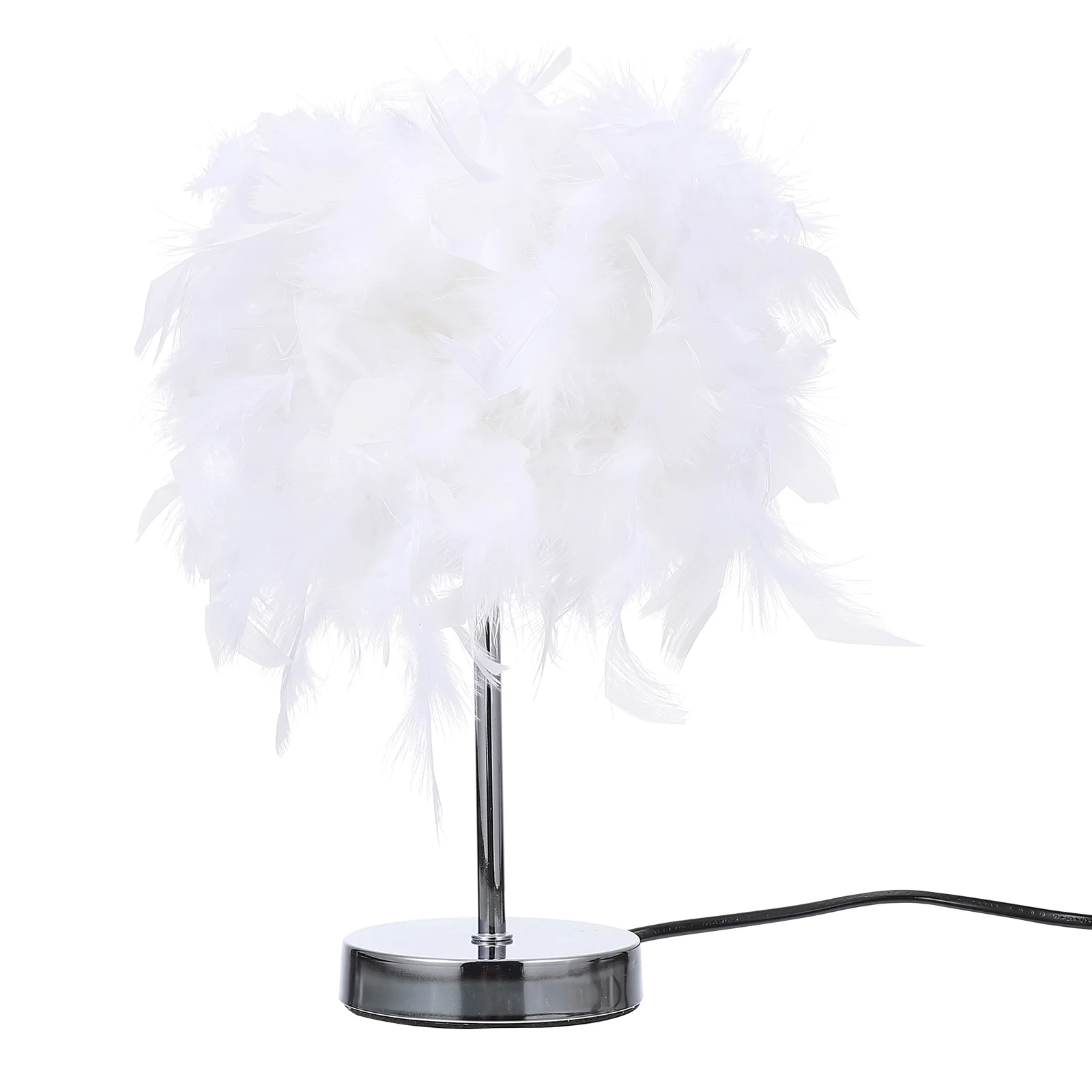 

Feathers Table Lamp Simple Bedroom Desk Lamp Chic Lighting Ornament Creative Lamp for Dorm Room Shop