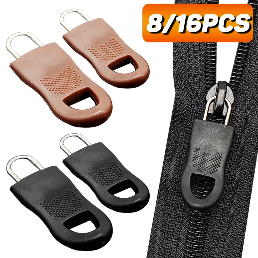 

Detachable Metal Zipper Pull Zipper Repair Kit Tags Zip Fixer for Clothes Black Zipper Puller Slider for Home Bag Suitcase Cloth