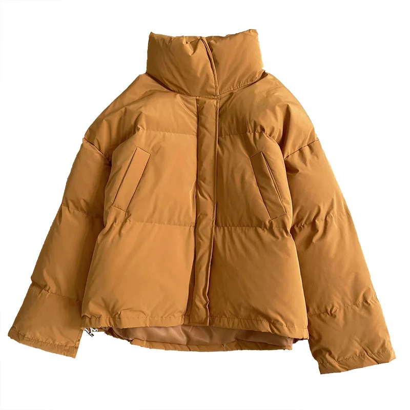 2022 Winter Cotton Clothing Women Short Collar Jacket Loose Chic Bread Clothing Warm Windproof Clothes