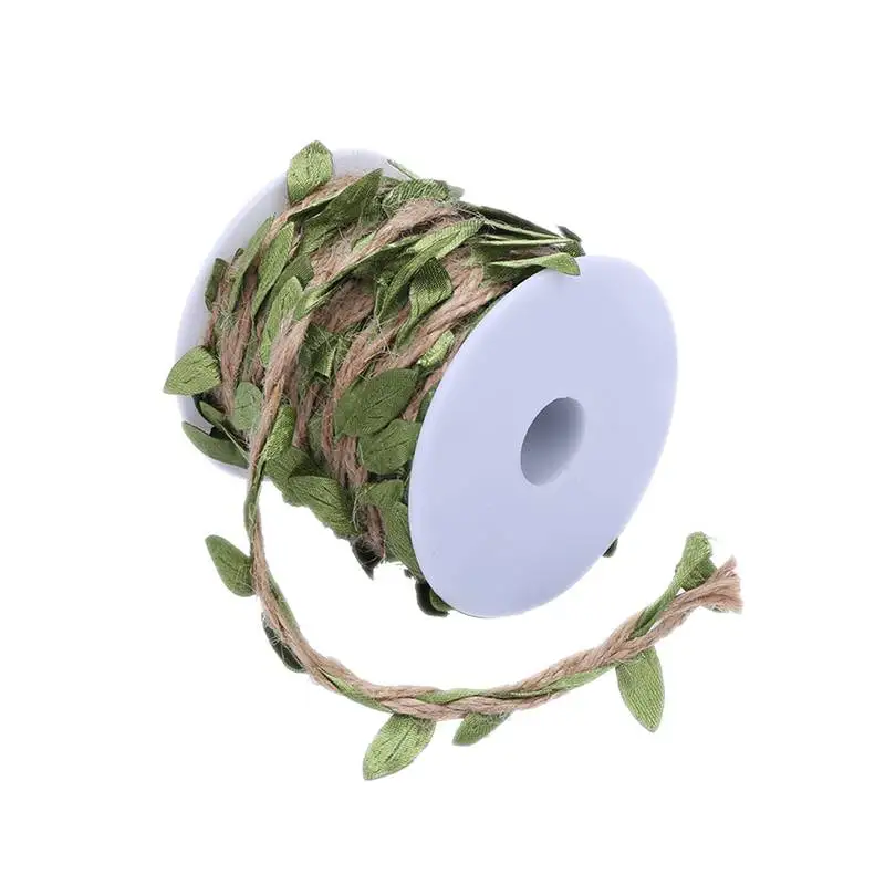 

10M Simulation Green Leaves Weaving Rope Diy Wedding Birthday Wedding Decoration Rattan Gift Bouquet Packaging Rope