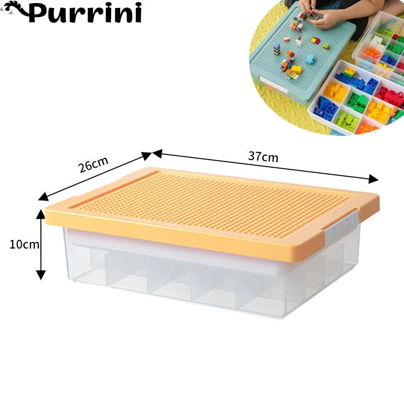 

Коробка для хранения детских строительных блоков, пластиковые разделители, прозрачная коробка для хранения с крышкой, органайзер, домашние...