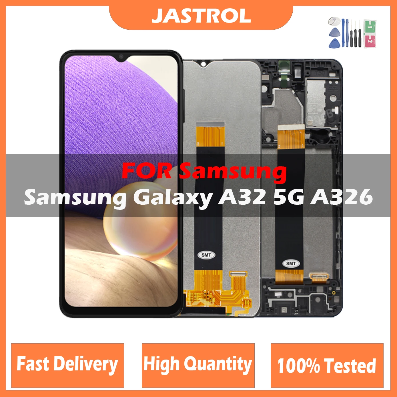 

6,5 ''ЖК-дисплей для Samsung A32 5G A326, дисплей с сенсорным экраном, Замена с рамкой для Samsung Galaxy A32 SM-A326B A326U