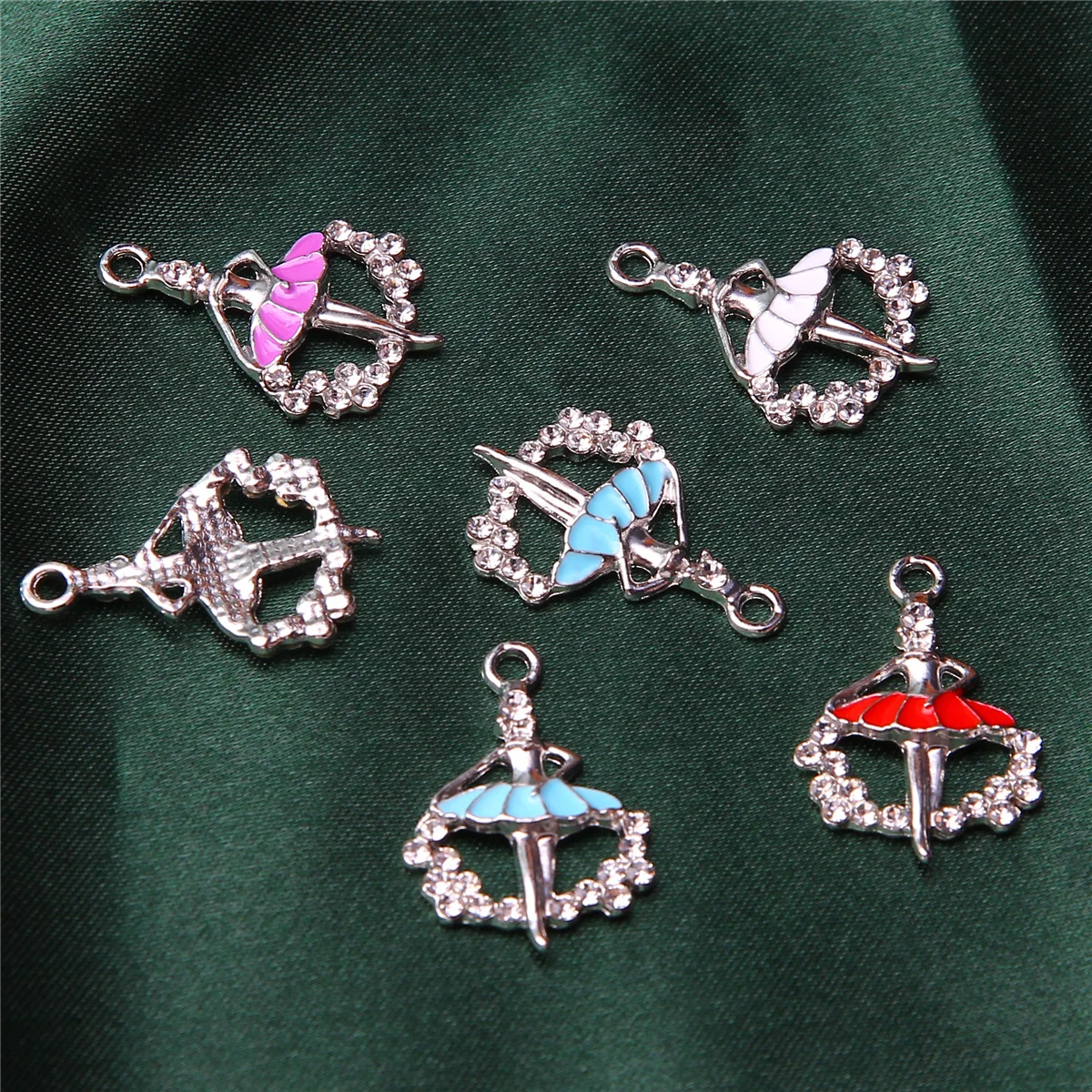 10 шт. подвеска в виде танцовщицы балета 25 х17 мм