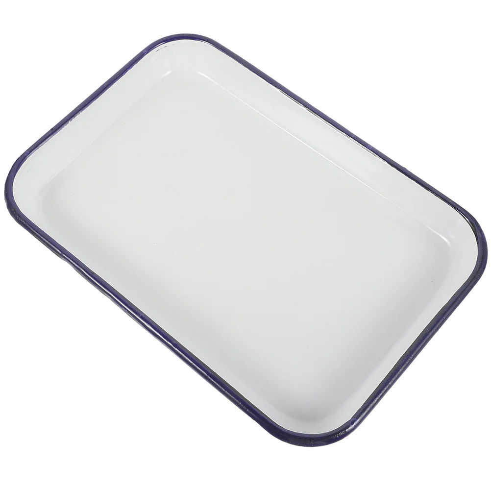 

Enamel Baking Pan Reusable Washable Baking Pan Roasting Baking Dish Non-stick Enamel Roasting Tray