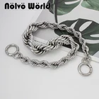 Лидер продаж, легкая медная цепочка разных размеров 1-5 шт., 61 см, женская сумка-мешок, вращающаяся Магнитная серебряная цепочка