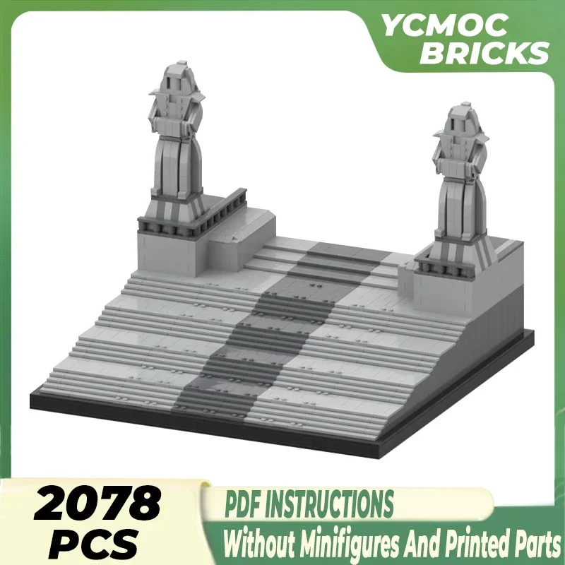 Модель фильмов со звездами Moc строительные кирпичи храмовые входные лестницы