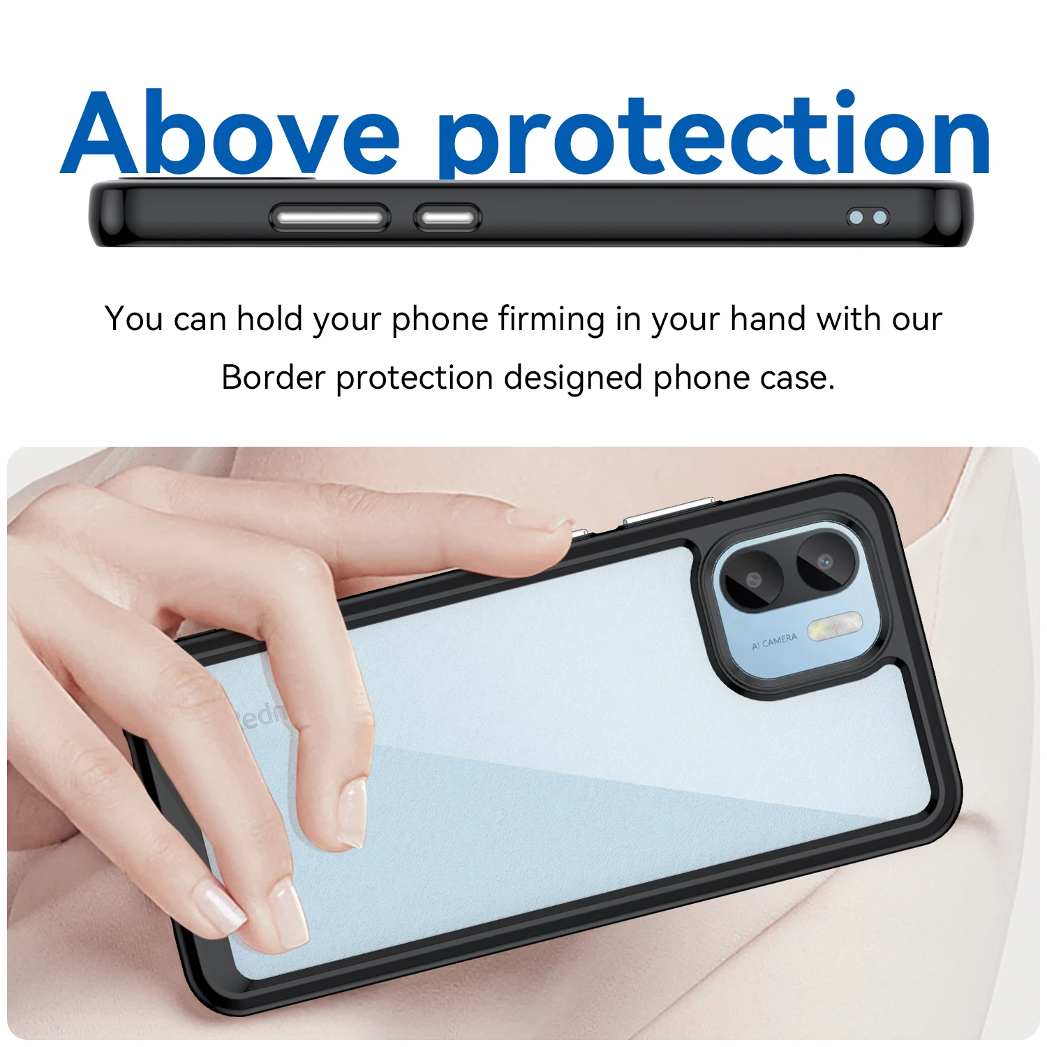 Clear Case For Redmi A1 Case For Redmi A1 Coque Funda Shell Cover Capa Hard Translucent Soft Frame Phone Bumper Redmi A1