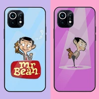 cute humor mr bean phone case for xiaomi 11t 11x 10s 10i 10t 12 ultra 8 9 9t se pro note 10pro poco f3 m3 m4pro tempered glass