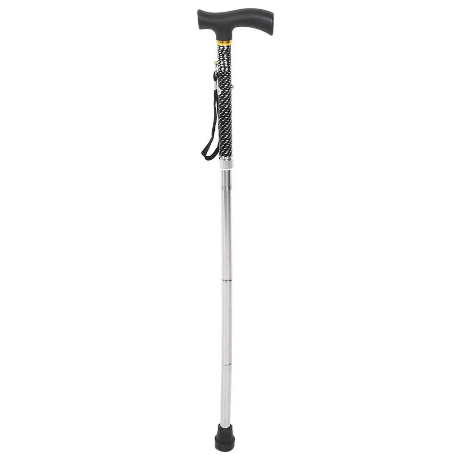 

Elderly Aluminum Alloy Walking Cane Adjustable Height Handle Crutch Folding Foldable Trekking Walkers for Elderly Elderly