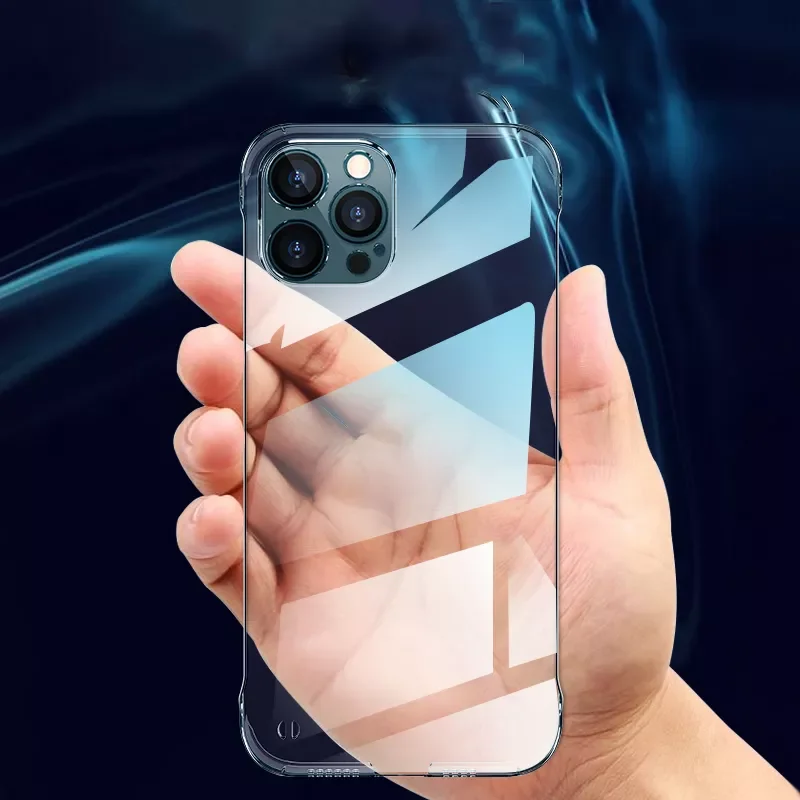 

Ultra Thin Frameless Clear Case for iPhone Slim Hard PC Shockproof Bumper Transparent Cover