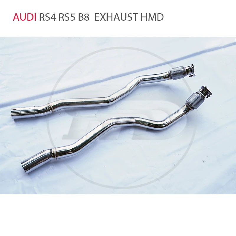 

HMD Auto Replacement Parts Front Pipe Exhaust Downpipe for Audi RS4 RS5 Car Accessories Manifold Catalytic Converter Catless