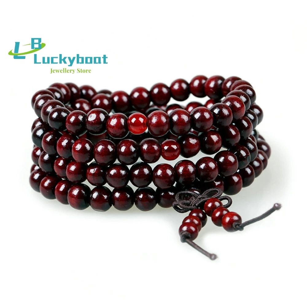 

Бусины из натурального дерева тибетского сандалового дерева для мужчин и женщин, 6 мм х 8 мм х 108 шт.