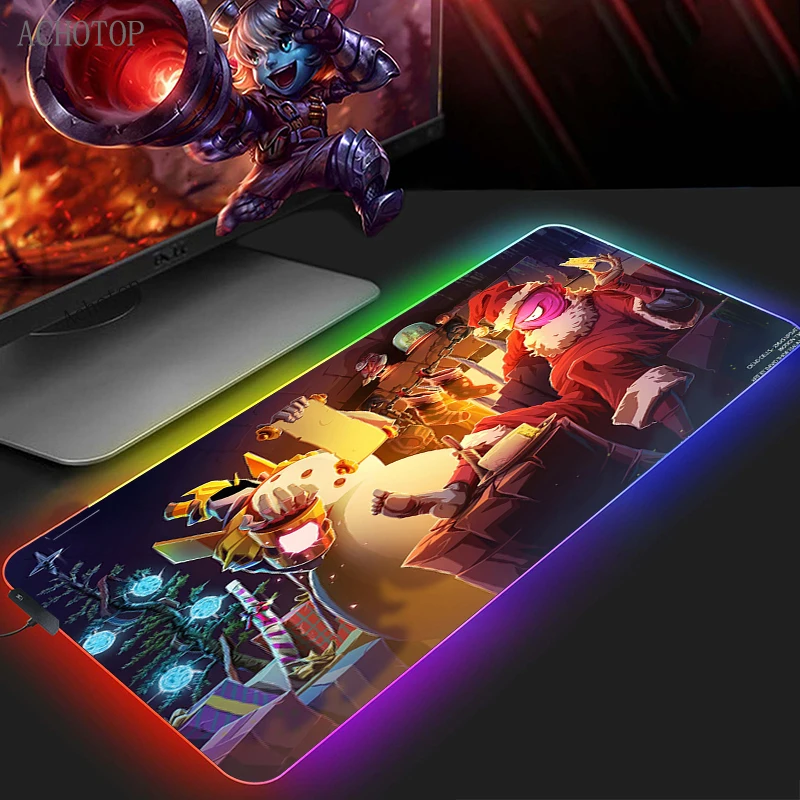 

Large RGB Dead Cells Mouse Pad Anime Gaming Mousepad LED Mause Pad Gamer Accessories Mouse Carpet PC Desk Mat With Backlit