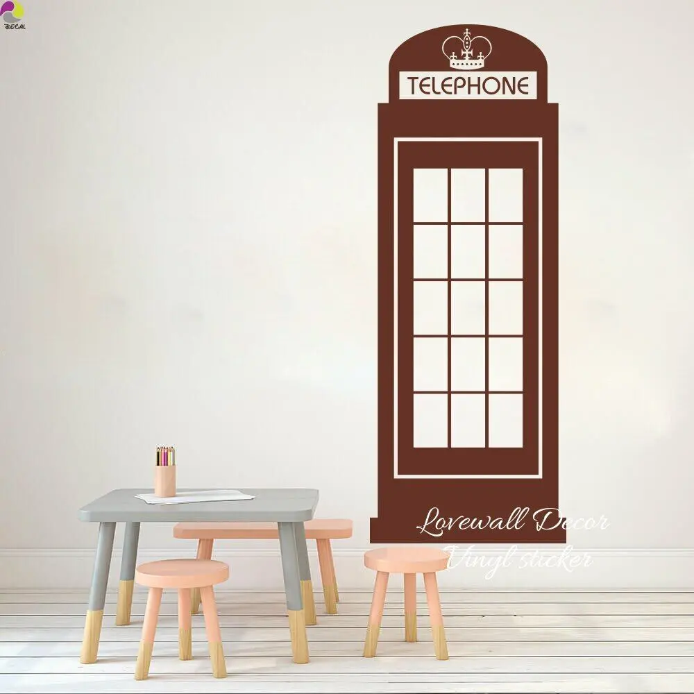

Лондонская телефонная будка настенная наклейка ПВХ