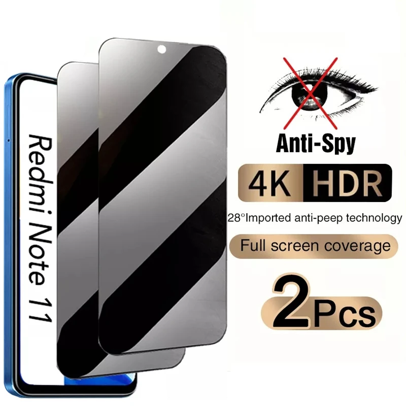 

Tempered Privacy Screen Protectors For Poco X3 X4 M3 Pro F4 F3 GT Anti-spy Glass For Xiaomi Redmi Note 11 9 9A 9C 10 Pro 9S 10S