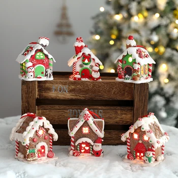 크리스마스 진저브레드 작은 집 펜던트, 창의적인 크리스마스 트리 장식, 걸이식 장식, Navidad 새해 선물, 홈 장식 2023