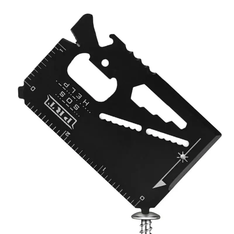 

Multi-Purpose Credit Card Multi-Function Pocket Outdoor Tool Card Survival Supplies With Polished Edge For Mountaineering