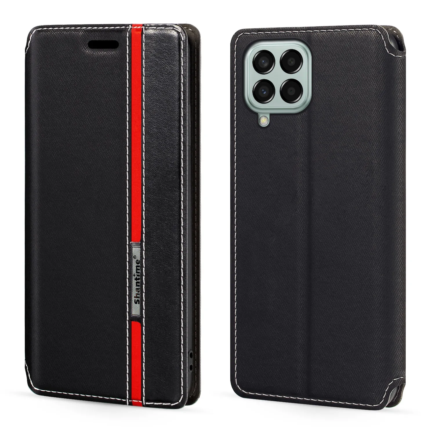 

For Samsung Galaxy M33 5G Case Fashion Multicolor Magnetic Closure Leather Flip Case Cover with Card Holder 6.6 inches